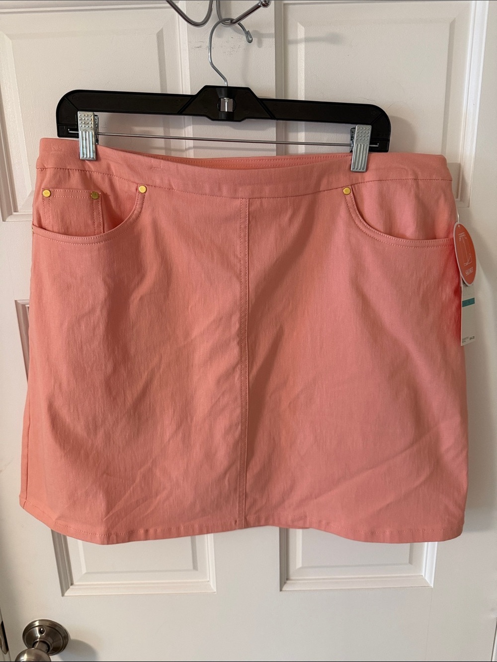 NWT Hearts of Palm Peach Stretch Pull-On skort Size 16